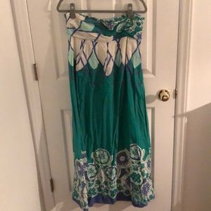 Strapless long summer dress